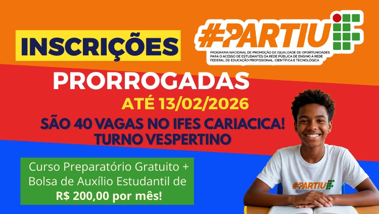 Campus Cariacica oferta vagas para o Partiu IF 2026